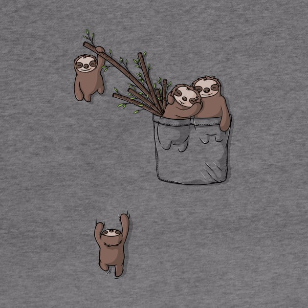 Pocket Sloth Family by Beka